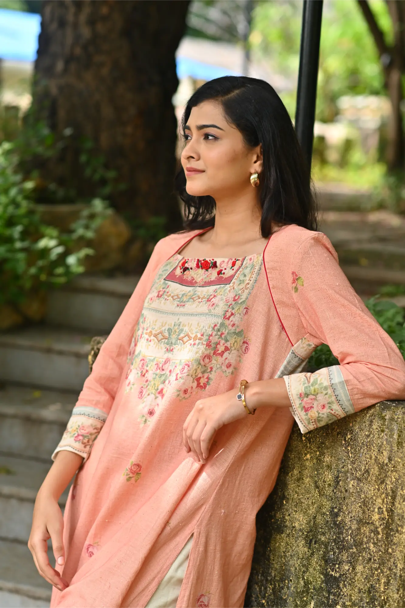 peach Petal Grace kurta