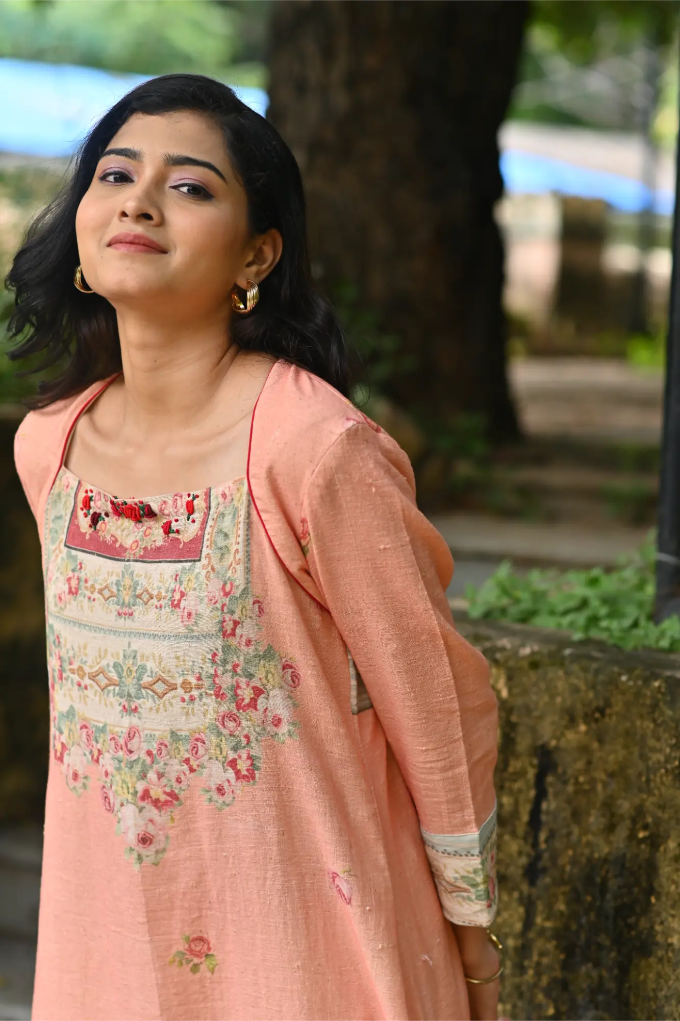 peach Petal Grace kurta