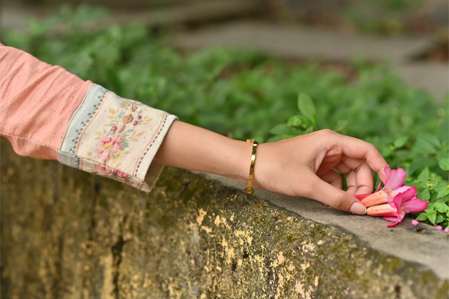 peach Petal Grace kurta