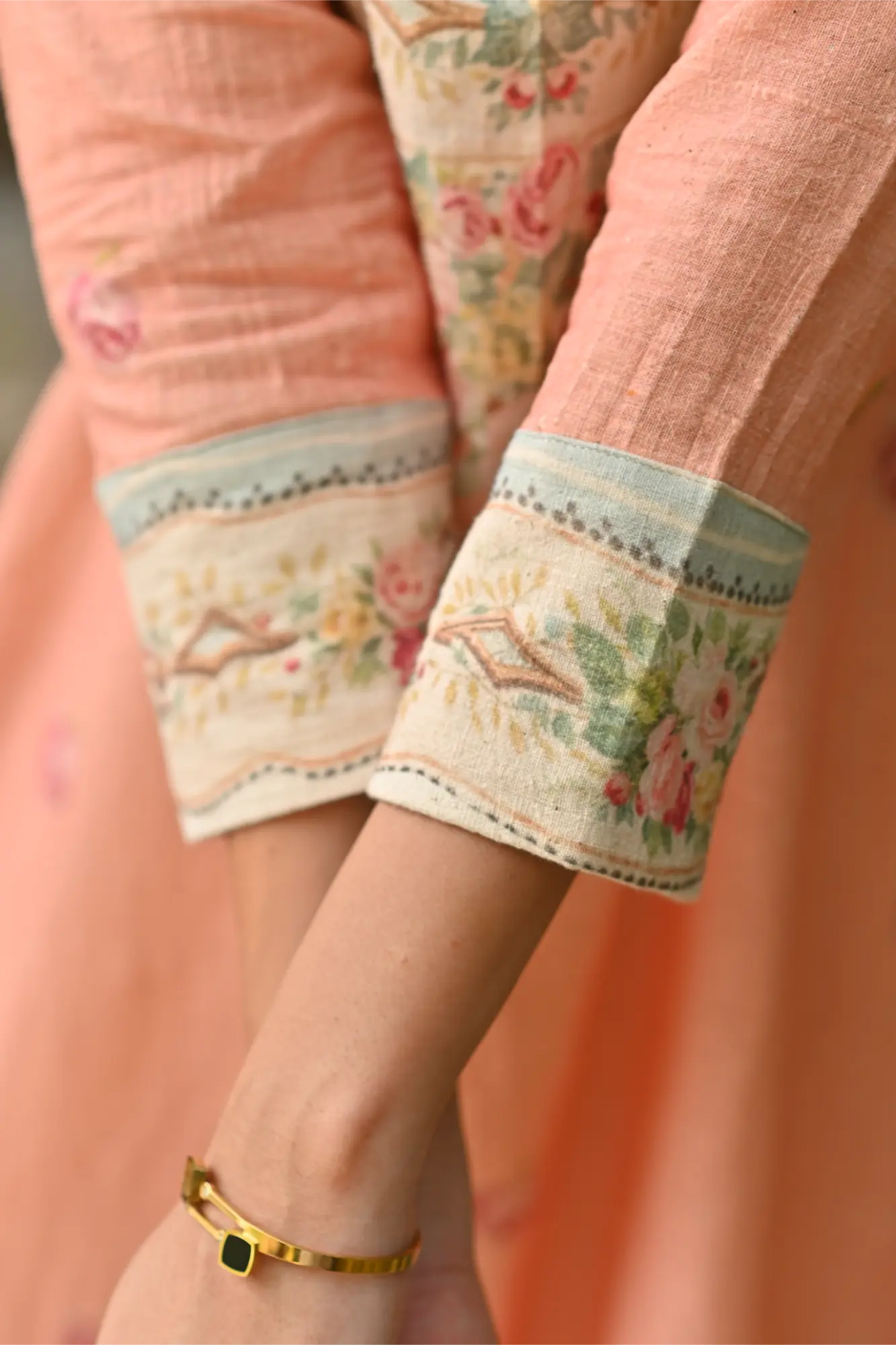 peach Petal Grace kurta