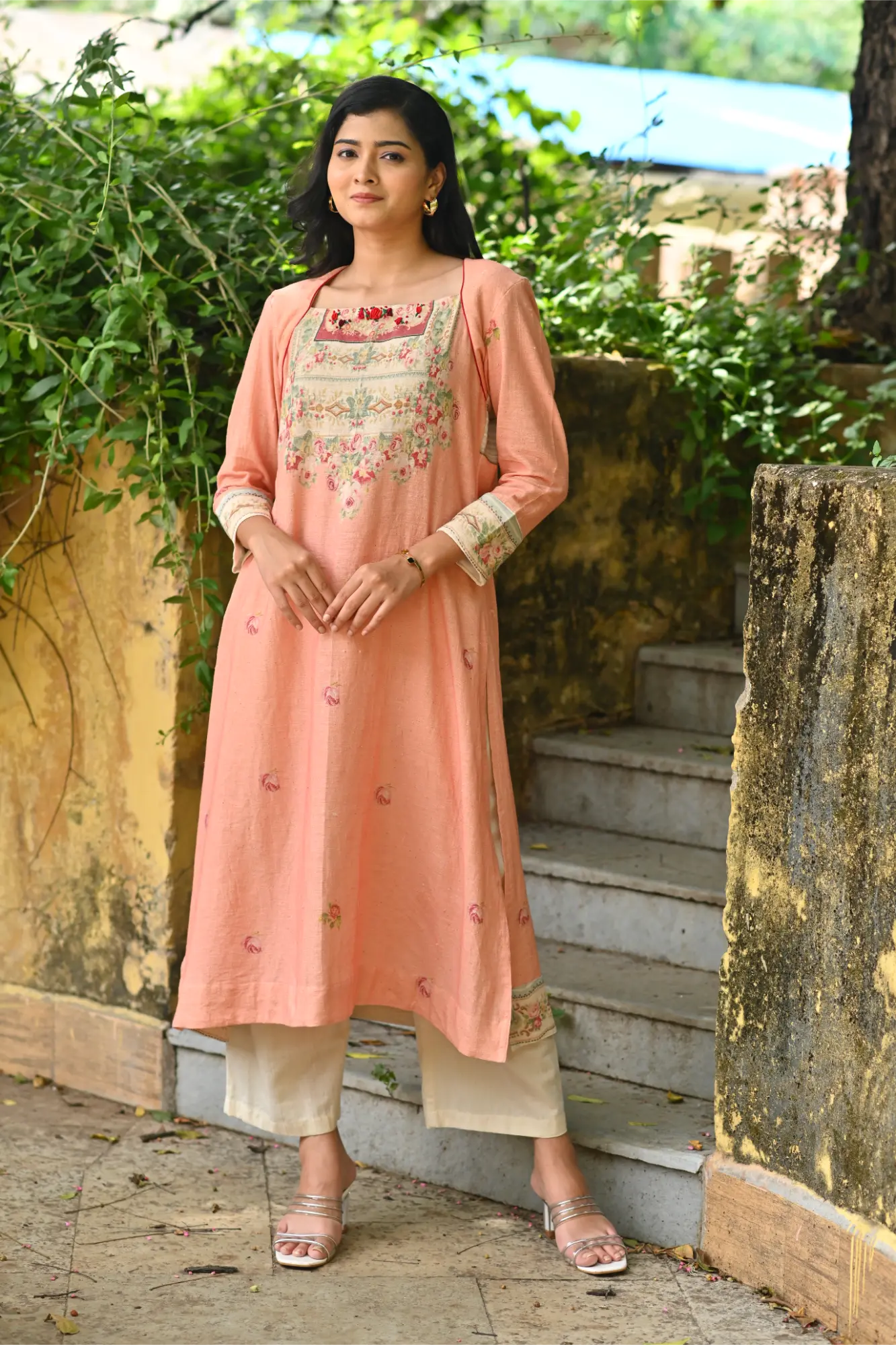 peach Petal Grace kurta