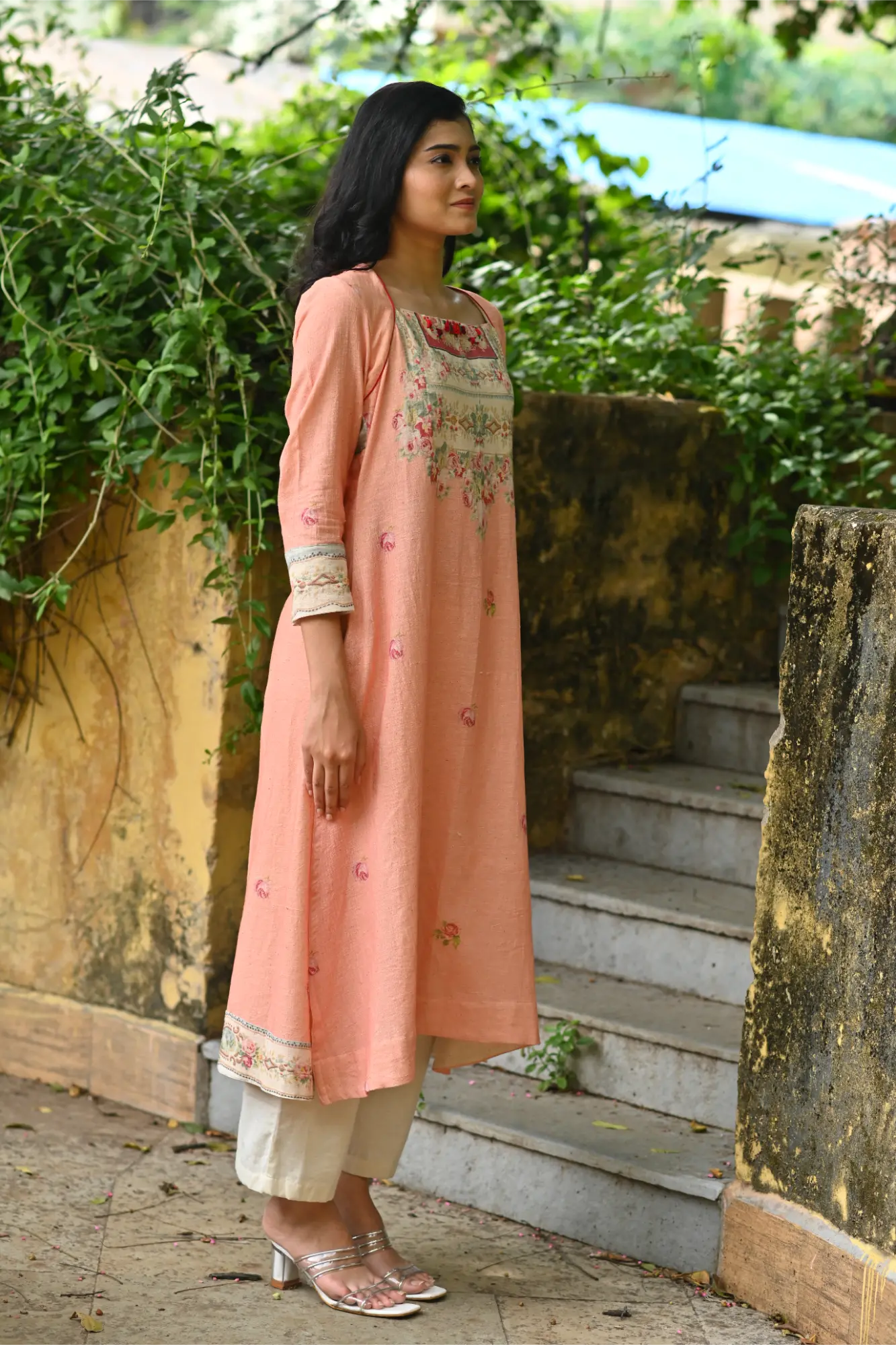 peach Petal Grace kurta