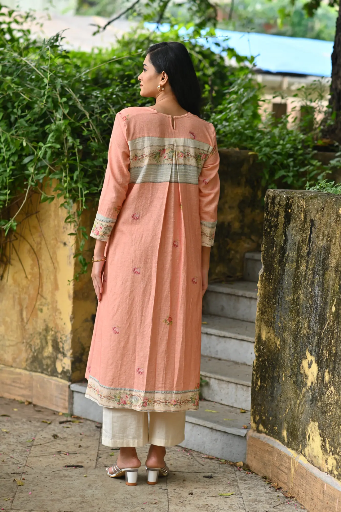 peach Petal Grace kurta set