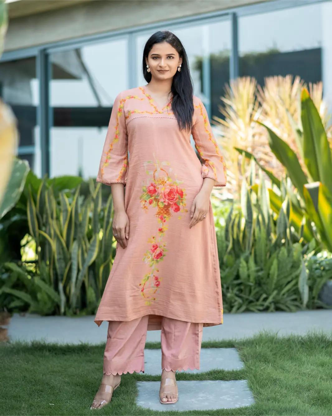 Crimson Vine Kurta Set