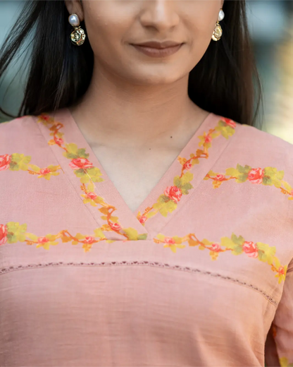 Crimson Vine Kurta Set