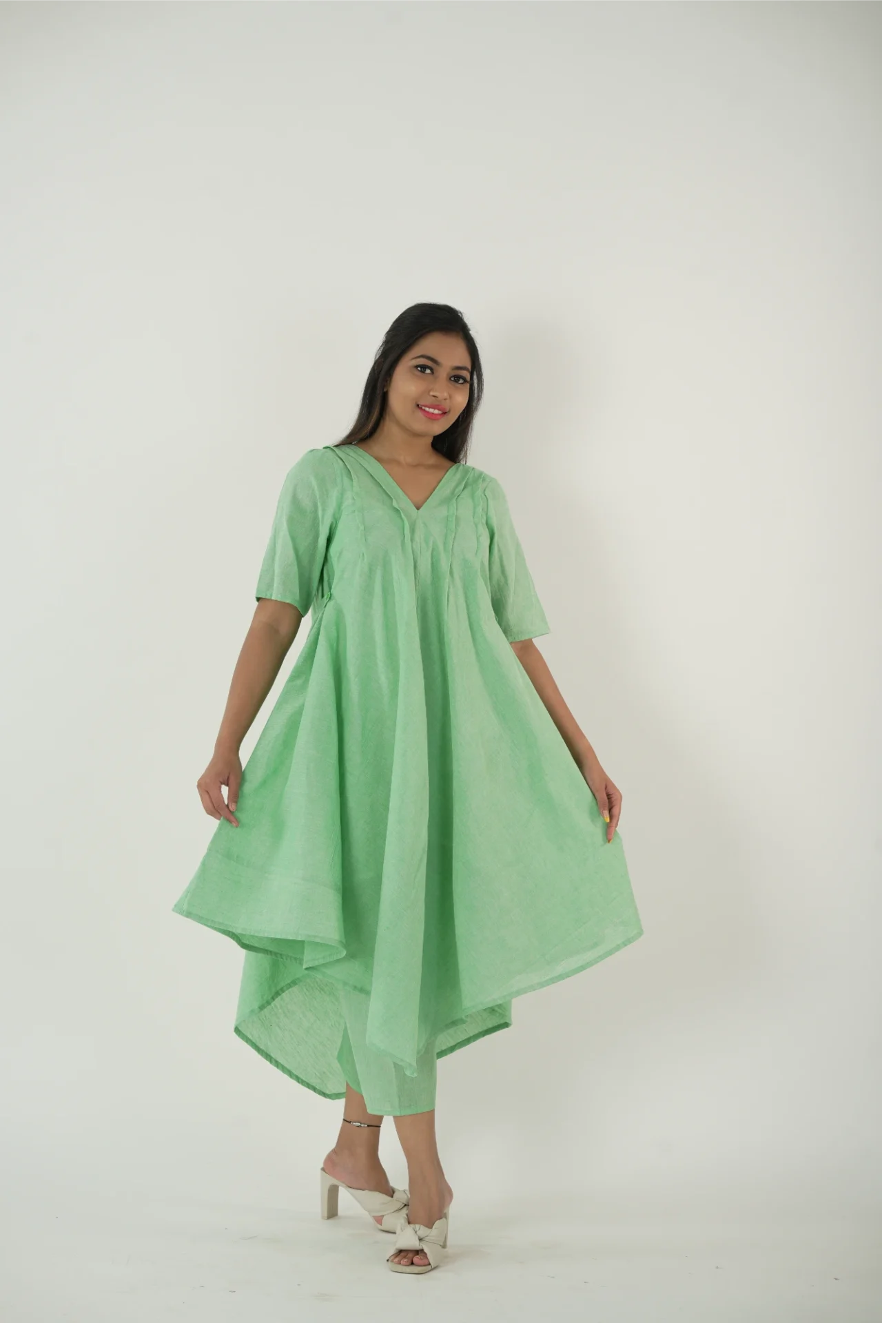 Green cotton co-ord set ( summer wear)