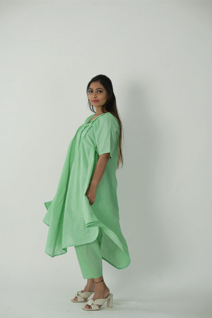 Green cotton co-ord set ( summer wear)