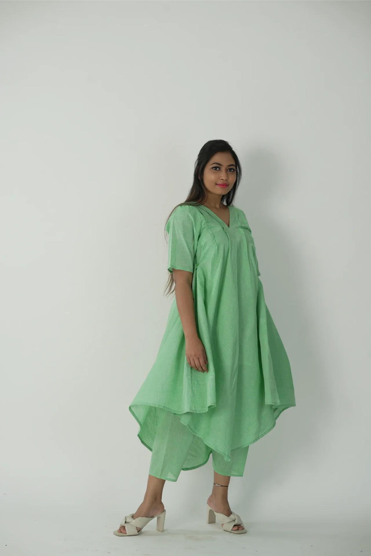 Green cotton co-ord set ( summer wear)