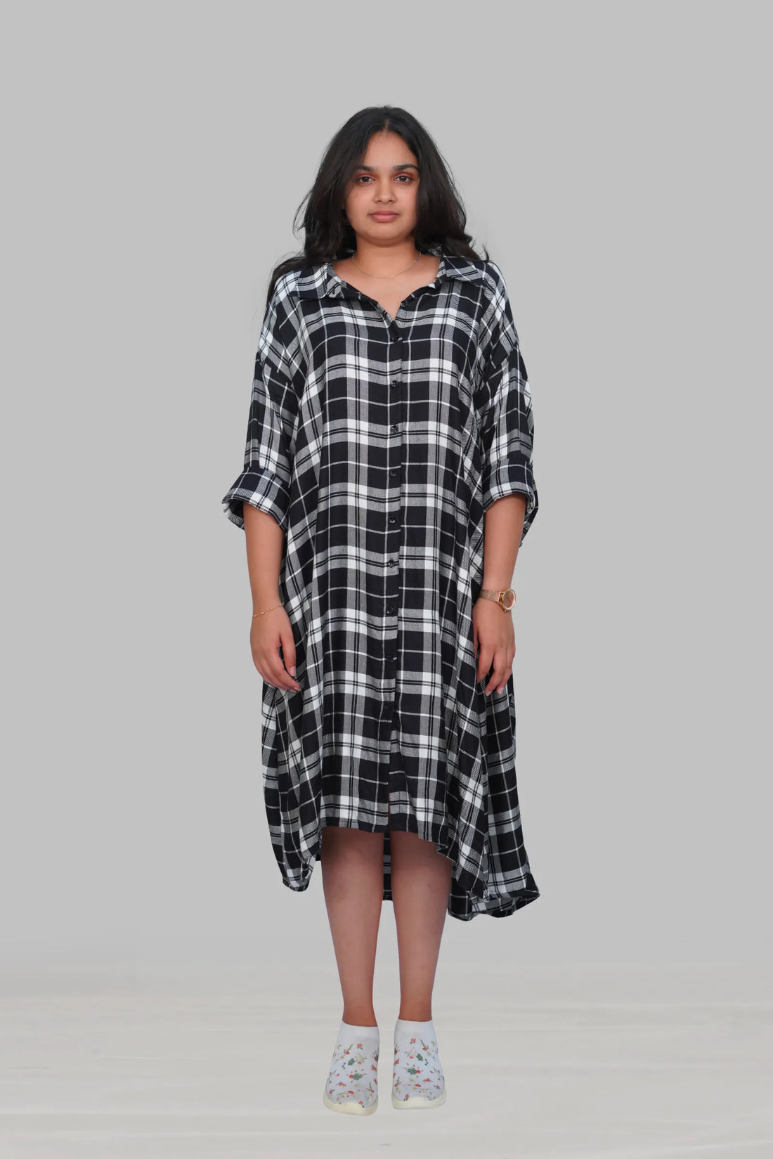 Black and white checks Dress