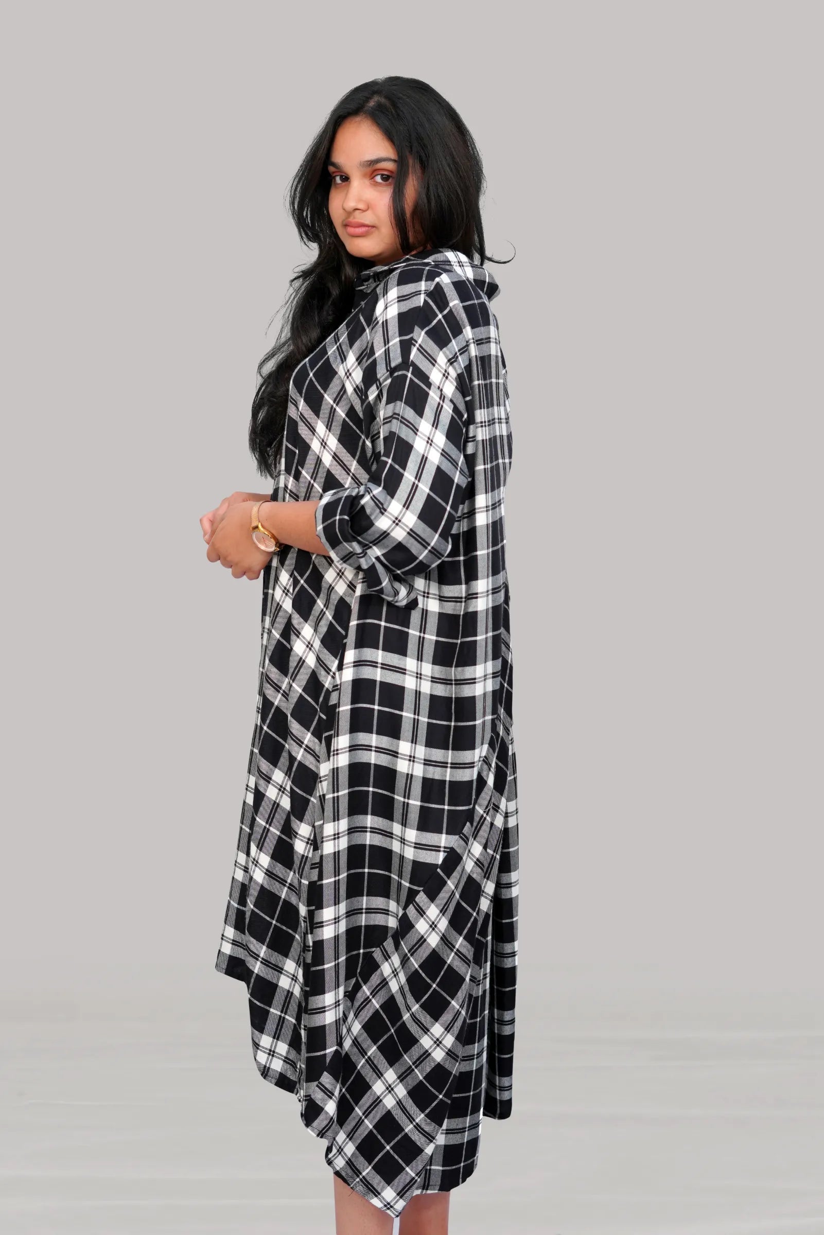 Black and white checks Dress