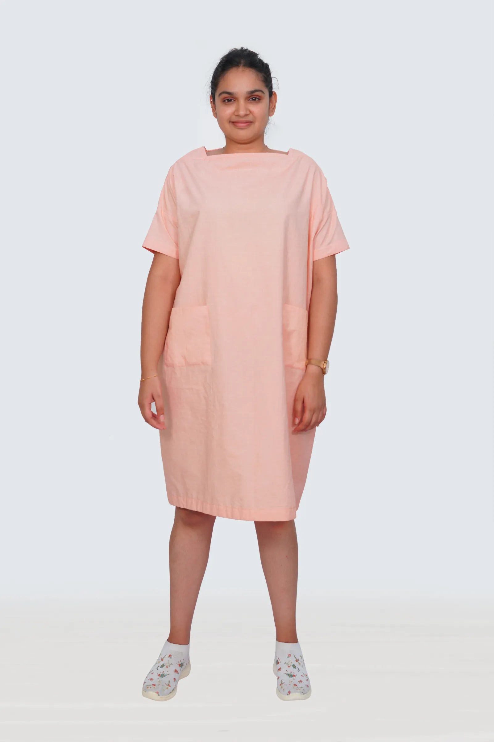 Easy you peach pockets dress