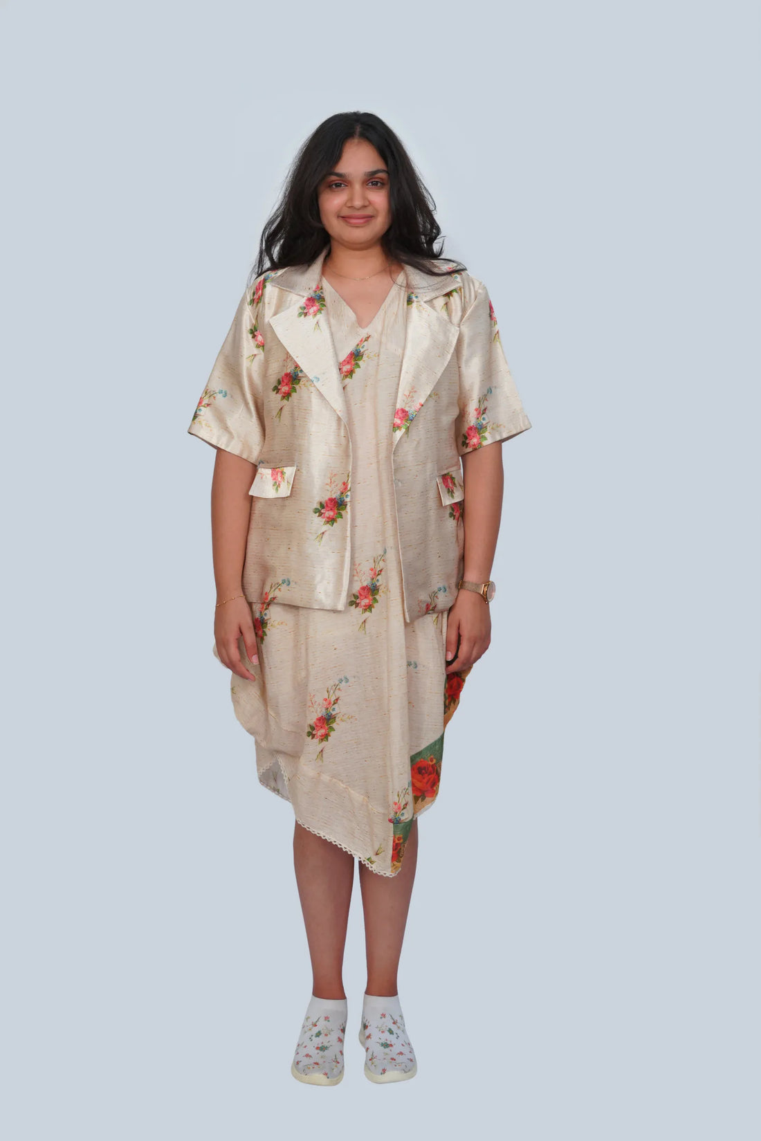 Paper floral Blazer